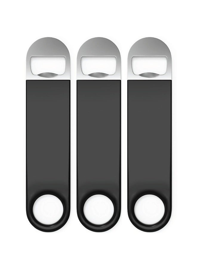 Axim USA Bartender Bottle Openers, Beer Bottle Openers, Speed Openers 3 Pack by Premium Cold One. Professional Grade: Rubber Coated, Stainless Steel. Large, 7 inch - Image 1